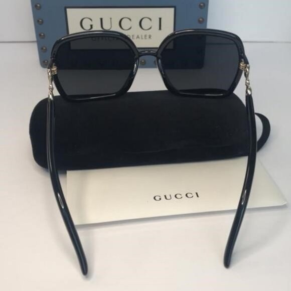 💯 - Authentic New GUCCIGrey Square Ladies SunglassesGG0890S 001 55 - Picture 4 of 16